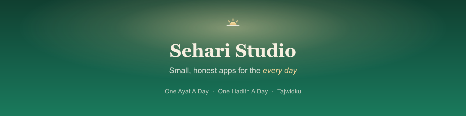 Sehari Studio banner